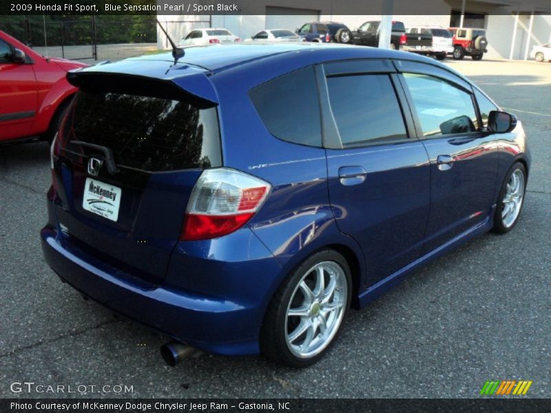 Blue Sensation Pearl / Sport Black 2009 Honda Fit Sport