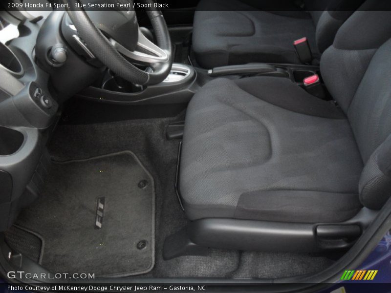 Blue Sensation Pearl / Sport Black 2009 Honda Fit Sport
