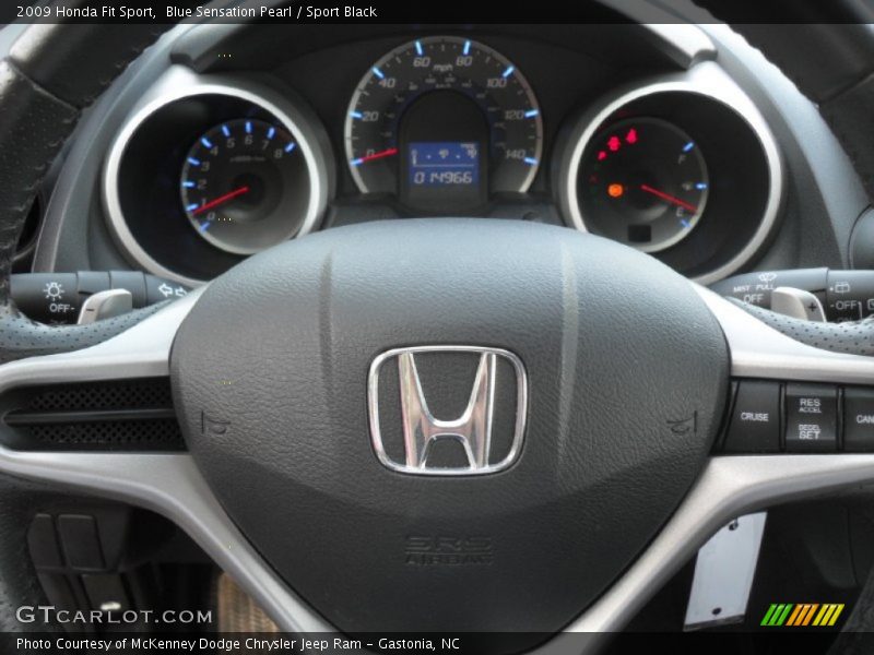 Blue Sensation Pearl / Sport Black 2009 Honda Fit Sport