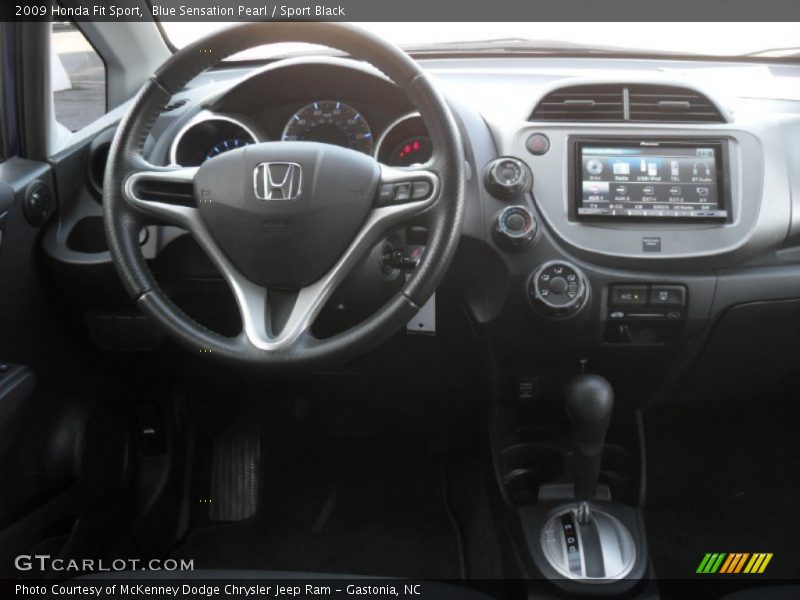 Blue Sensation Pearl / Sport Black 2009 Honda Fit Sport