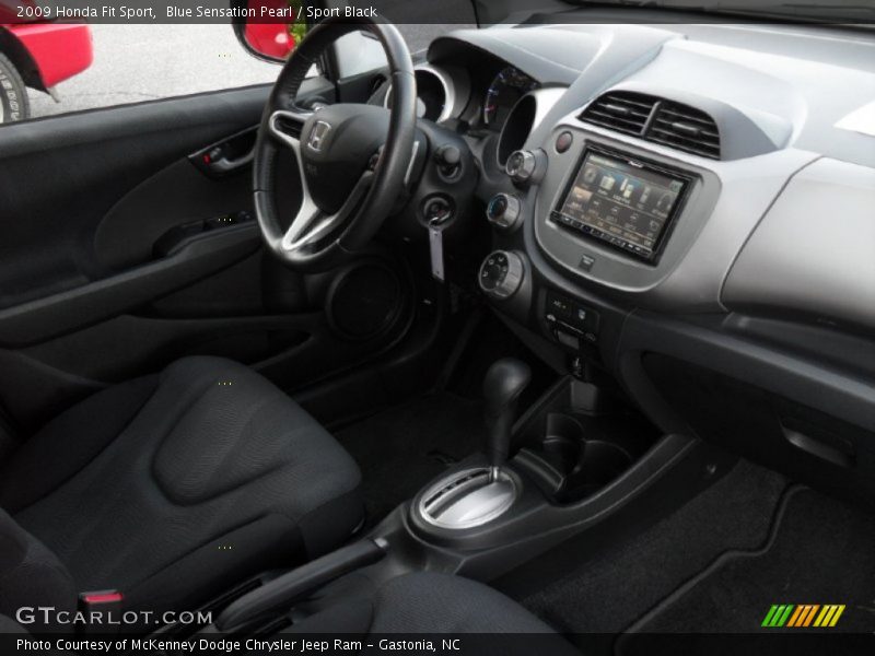 Blue Sensation Pearl / Sport Black 2009 Honda Fit Sport