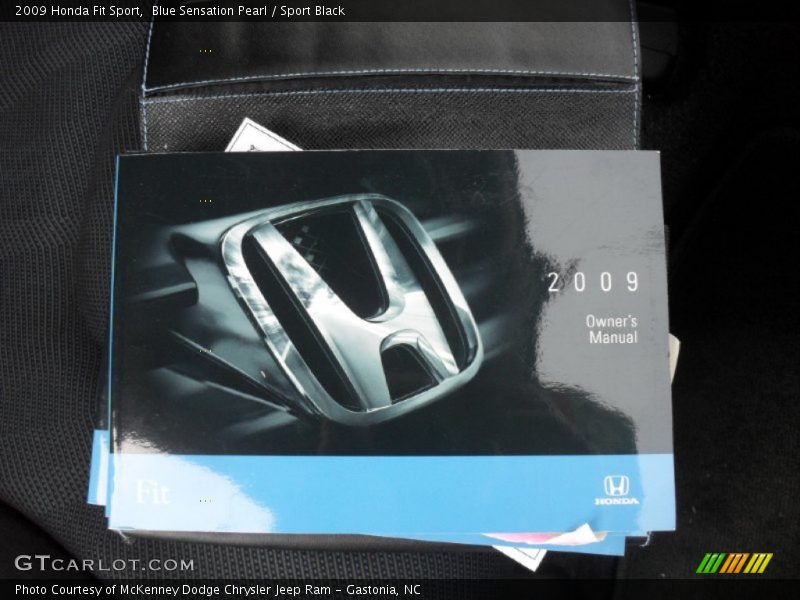 Blue Sensation Pearl / Sport Black 2009 Honda Fit Sport