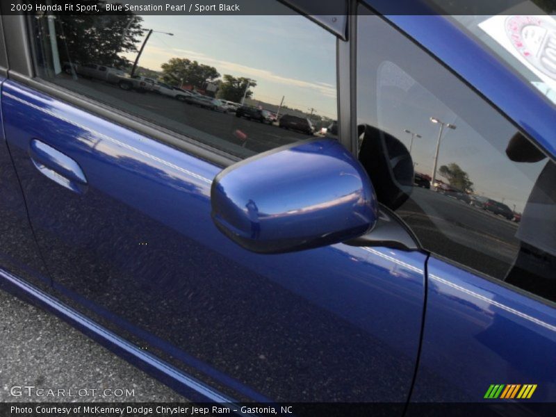 Blue Sensation Pearl / Sport Black 2009 Honda Fit Sport
