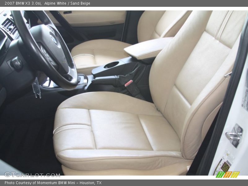 Alpine White / Sand Beige 2007 BMW X3 3.0si