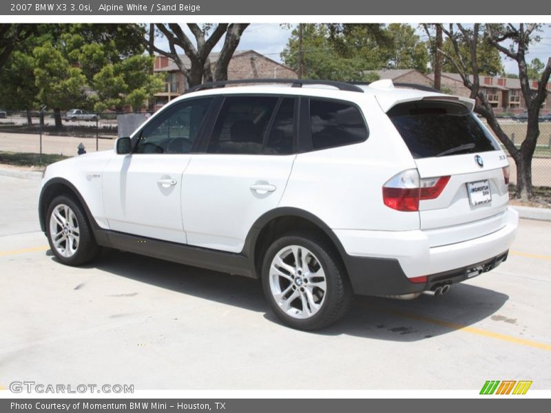 Alpine White / Sand Beige 2007 BMW X3 3.0si