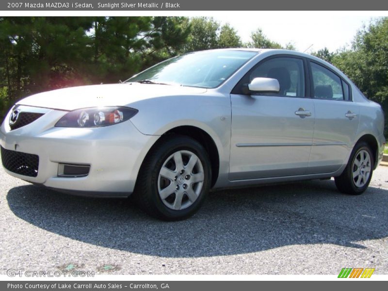 Sunlight Silver Metallic / Black 2007 Mazda MAZDA3 i Sedan