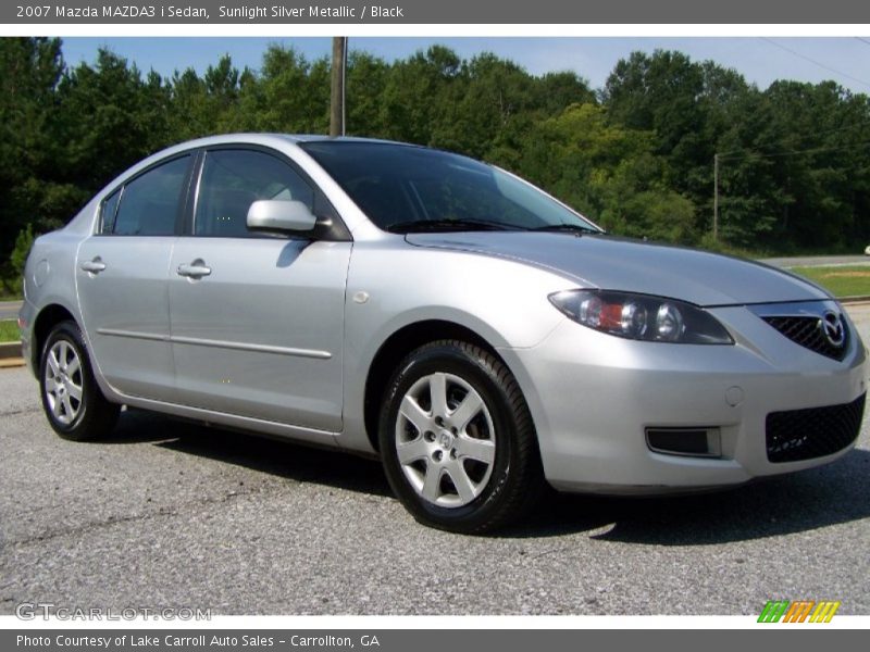 Sunlight Silver Metallic / Black 2007 Mazda MAZDA3 i Sedan