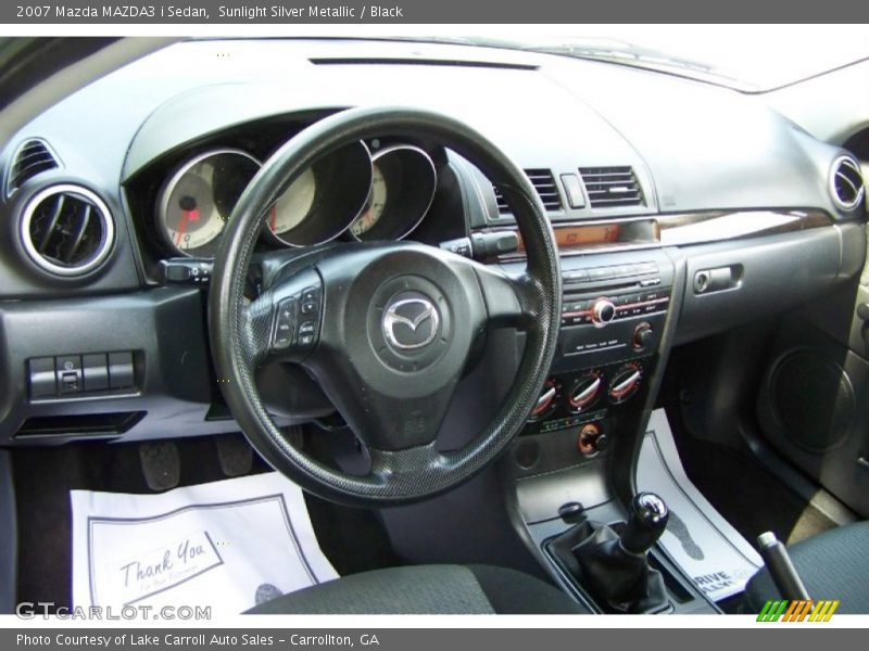 Sunlight Silver Metallic / Black 2007 Mazda MAZDA3 i Sedan