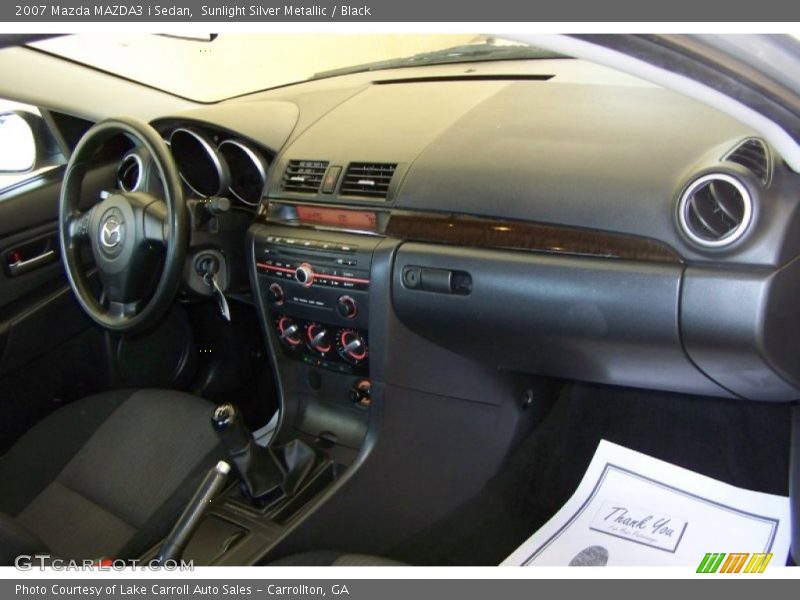 Sunlight Silver Metallic / Black 2007 Mazda MAZDA3 i Sedan