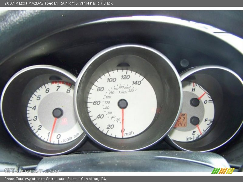 Sunlight Silver Metallic / Black 2007 Mazda MAZDA3 i Sedan