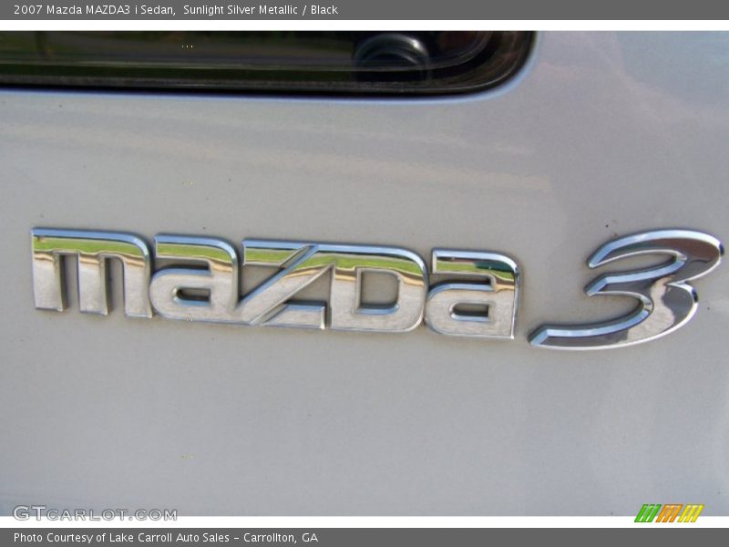 Sunlight Silver Metallic / Black 2007 Mazda MAZDA3 i Sedan