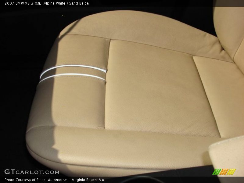Alpine White / Sand Beige 2007 BMW X3 3.0si