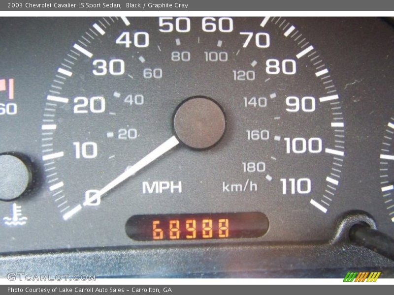 Black / Graphite Gray 2003 Chevrolet Cavalier LS Sport Sedan