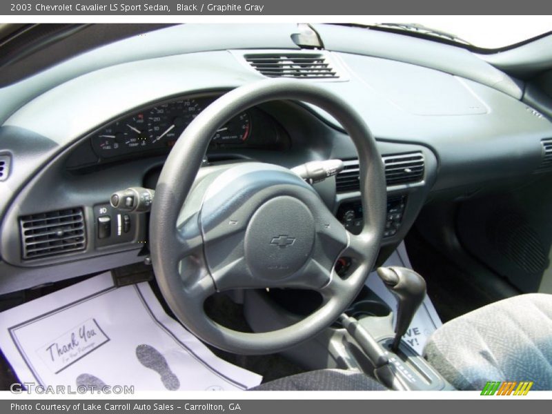 Black / Graphite Gray 2003 Chevrolet Cavalier LS Sport Sedan