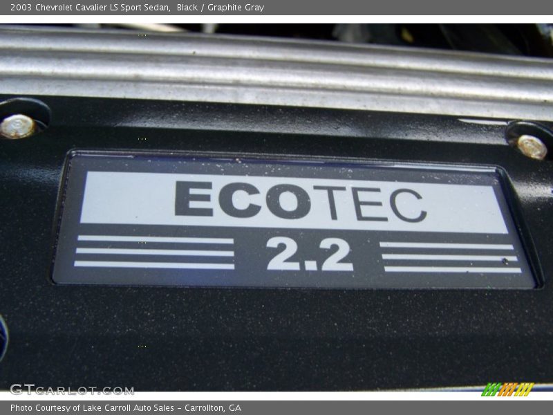  2003 Cavalier LS Sport Sedan Engine - 2.2 Liter DOHC 16 Valve 4 Cylinder