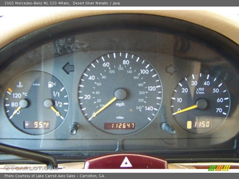 Desert Silver Metallic / Java 2002 Mercedes-Benz ML 320 4Matic