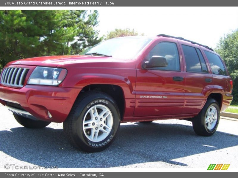 Inferno Red Pearl / Taupe 2004 Jeep Grand Cherokee Laredo