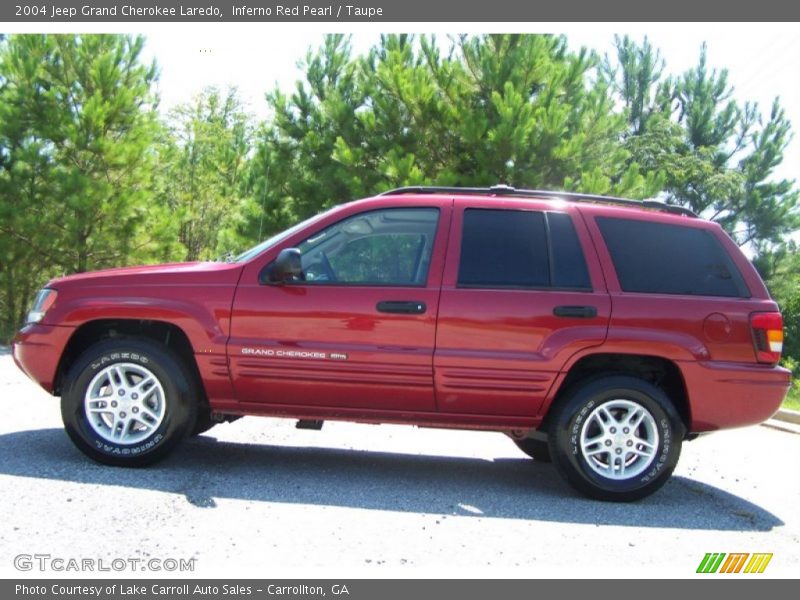 Inferno Red Pearl / Taupe 2004 Jeep Grand Cherokee Laredo