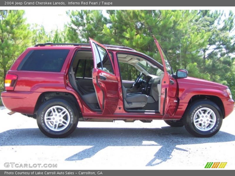 Inferno Red Pearl / Taupe 2004 Jeep Grand Cherokee Laredo