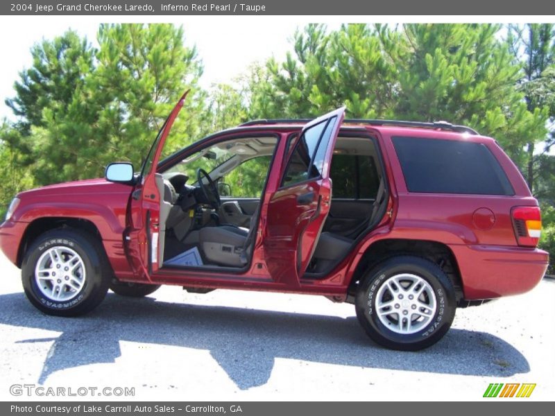 Inferno Red Pearl / Taupe 2004 Jeep Grand Cherokee Laredo