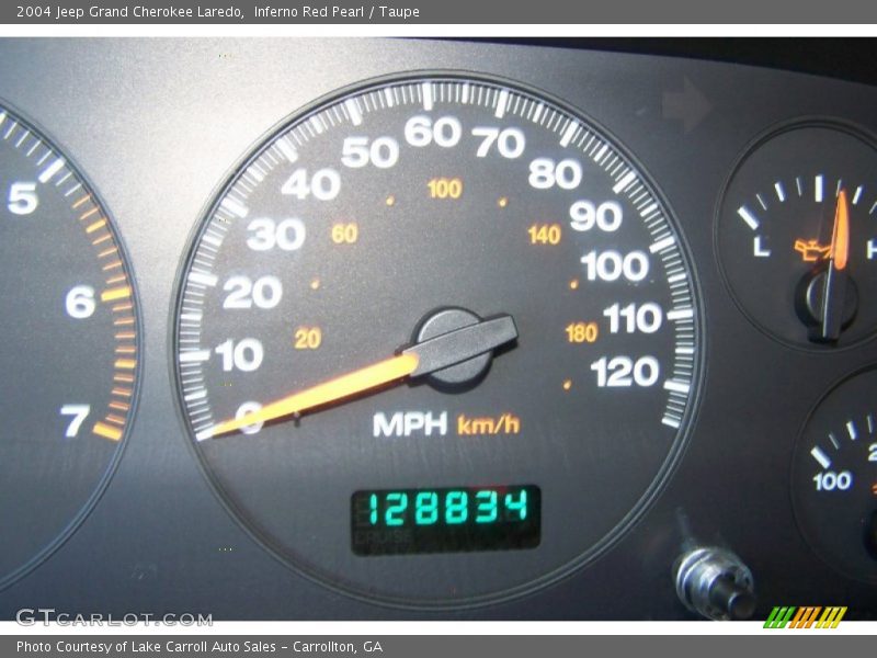 Inferno Red Pearl / Taupe 2004 Jeep Grand Cherokee Laredo