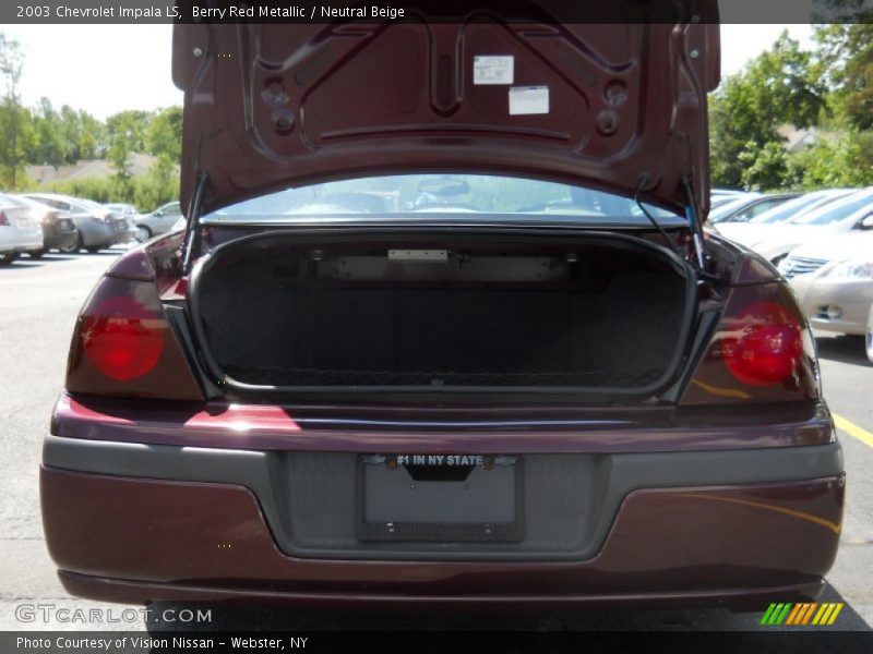 Berry Red Metallic / Neutral Beige 2003 Chevrolet Impala LS