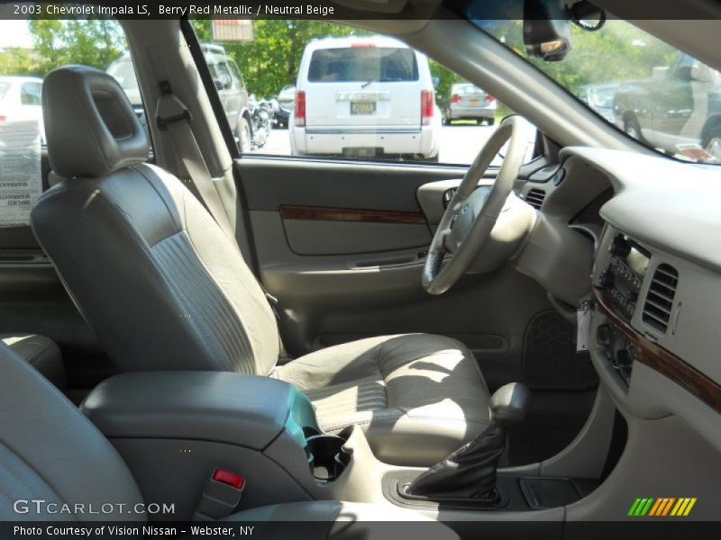 Berry Red Metallic / Neutral Beige 2003 Chevrolet Impala LS