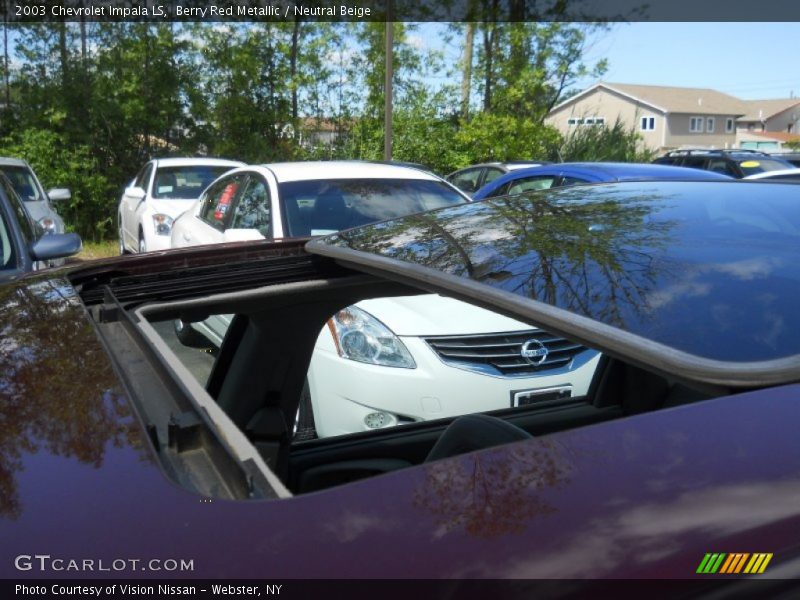Berry Red Metallic / Neutral Beige 2003 Chevrolet Impala LS