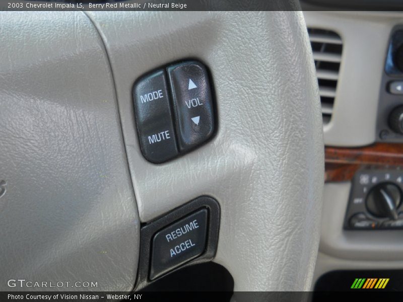 Berry Red Metallic / Neutral Beige 2003 Chevrolet Impala LS