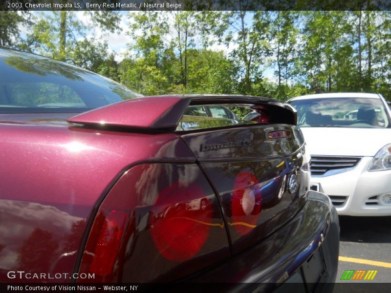 Berry Red Metallic / Neutral Beige 2003 Chevrolet Impala LS