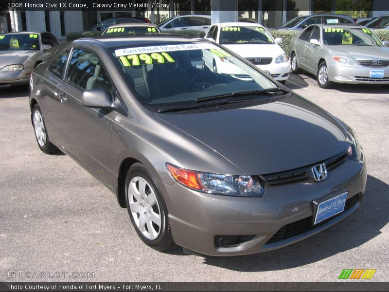 Galaxy Gray Metallic / Gray 2008 Honda Civic LX Coupe