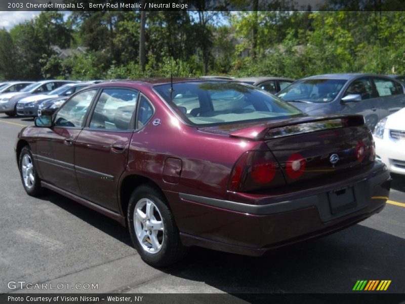 Berry Red Metallic / Neutral Beige 2003 Chevrolet Impala LS