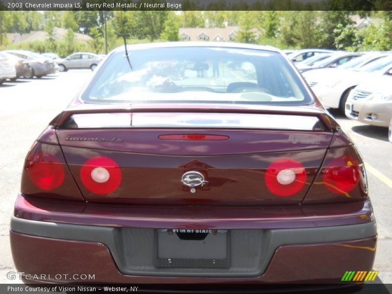 Berry Red Metallic / Neutral Beige 2003 Chevrolet Impala LS