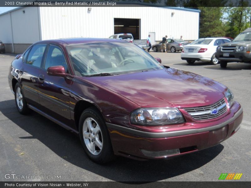 Berry Red Metallic / Neutral Beige 2003 Chevrolet Impala LS