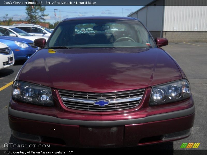 Berry Red Metallic / Neutral Beige 2003 Chevrolet Impala LS