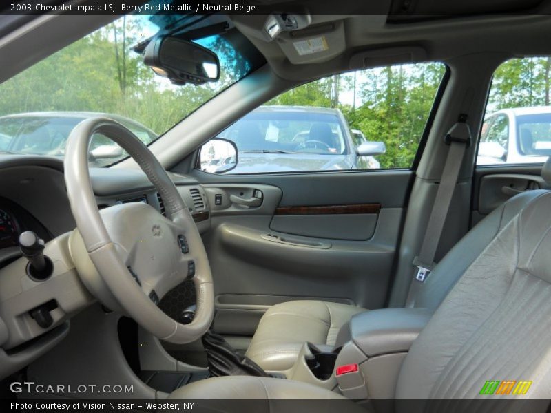 Berry Red Metallic / Neutral Beige 2003 Chevrolet Impala LS