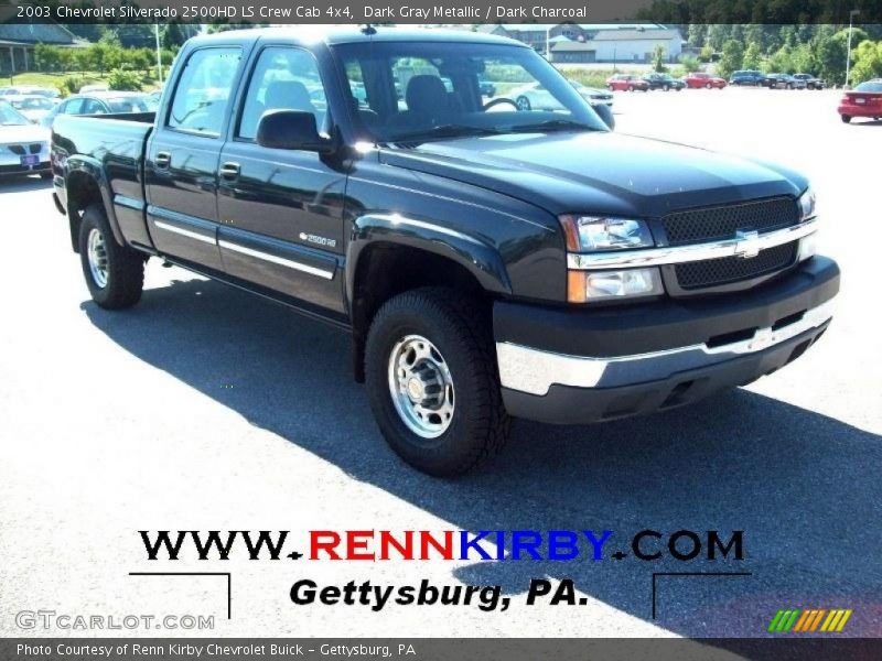 Dark Gray Metallic / Dark Charcoal 2003 Chevrolet Silverado 2500HD LS Crew Cab 4x4