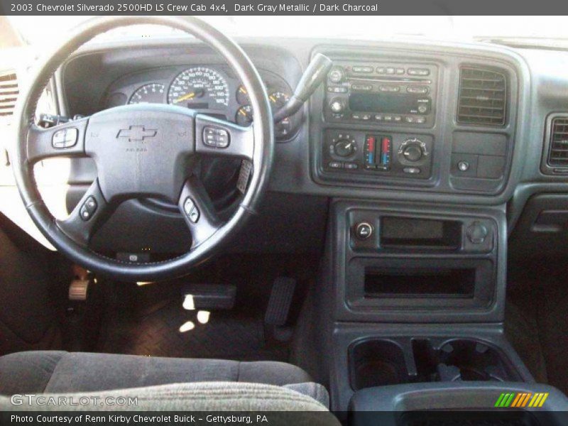 Dark Gray Metallic / Dark Charcoal 2003 Chevrolet Silverado 2500HD LS Crew Cab 4x4