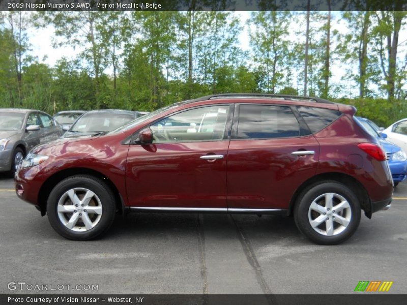 Merlot Metallic / Beige 2009 Nissan Murano S AWD