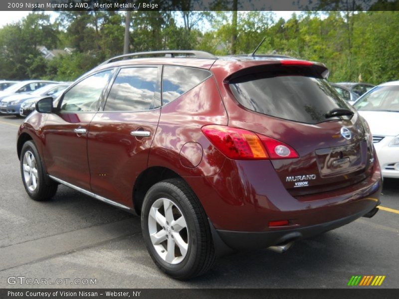 Merlot Metallic / Beige 2009 Nissan Murano S AWD