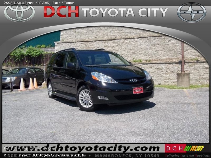 Black / Taupe 2008 Toyota Sienna XLE AWD