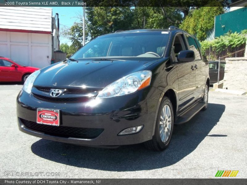 Black / Taupe 2008 Toyota Sienna XLE AWD