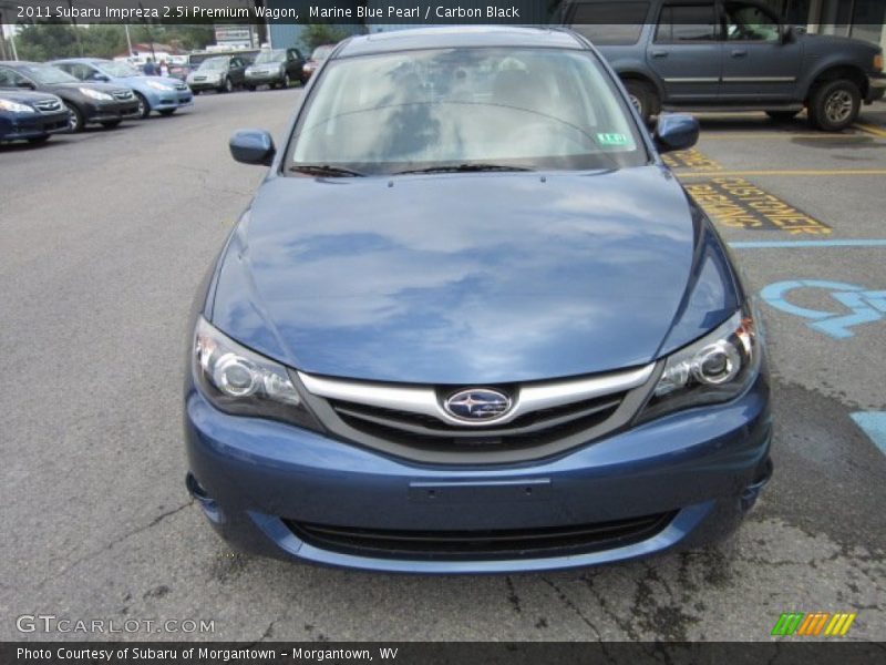 Marine Blue Pearl / Carbon Black 2011 Subaru Impreza 2.5i Premium Wagon