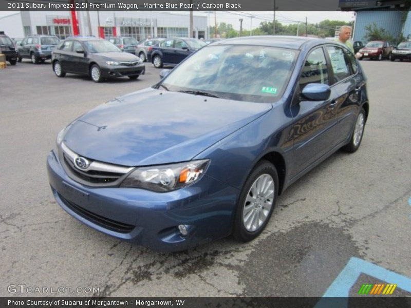 Marine Blue Pearl / Carbon Black 2011 Subaru Impreza 2.5i Premium Wagon