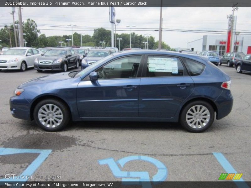 Marine Blue Pearl / Carbon Black 2011 Subaru Impreza 2.5i Premium Wagon