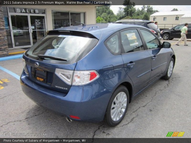 Marine Blue Pearl / Carbon Black 2011 Subaru Impreza 2.5i Premium Wagon