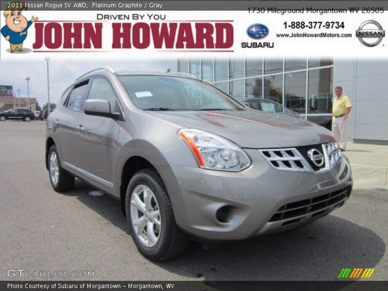 Platinum Graphite / Gray 2011 Nissan Rogue SV AWD