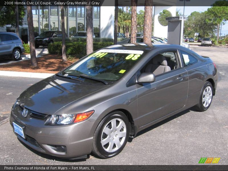 Galaxy Gray Metallic / Gray 2008 Honda Civic LX Coupe