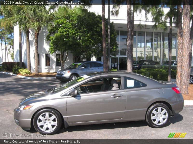 Galaxy Gray Metallic / Gray 2008 Honda Civic LX Coupe