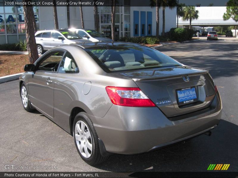 Galaxy Gray Metallic / Gray 2008 Honda Civic LX Coupe